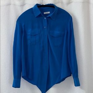 Equipment Blue Silk Shirt